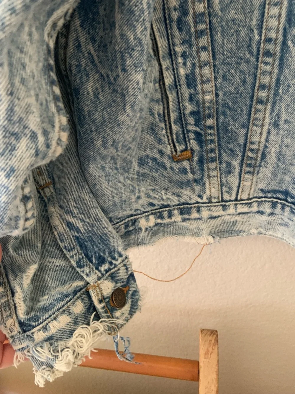 Vintage Levi’s Wash Distressed Denim Jacket - Mens m